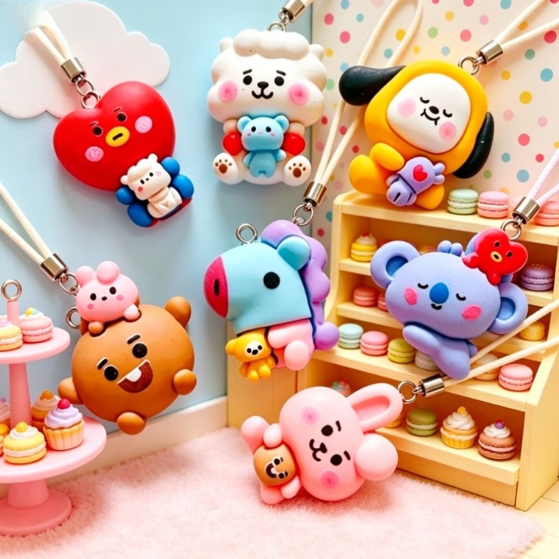 7 szt. BT21 Żywiczne Charmsy z – Phone Accessories Charms recenzja i cena